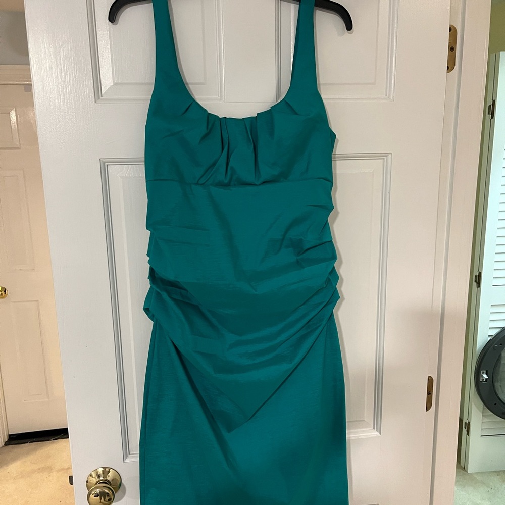 Taffeta Tank Dress Ruched